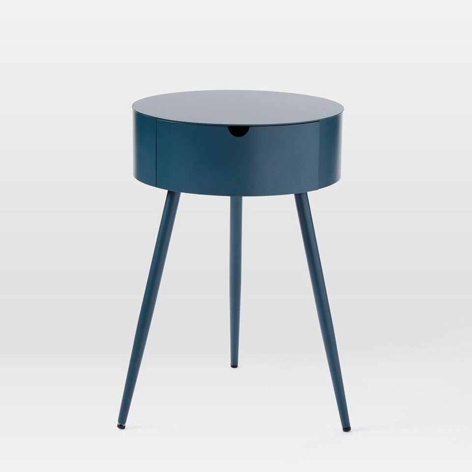Mitzi Bedside Table Petrol Blue West Elm UK